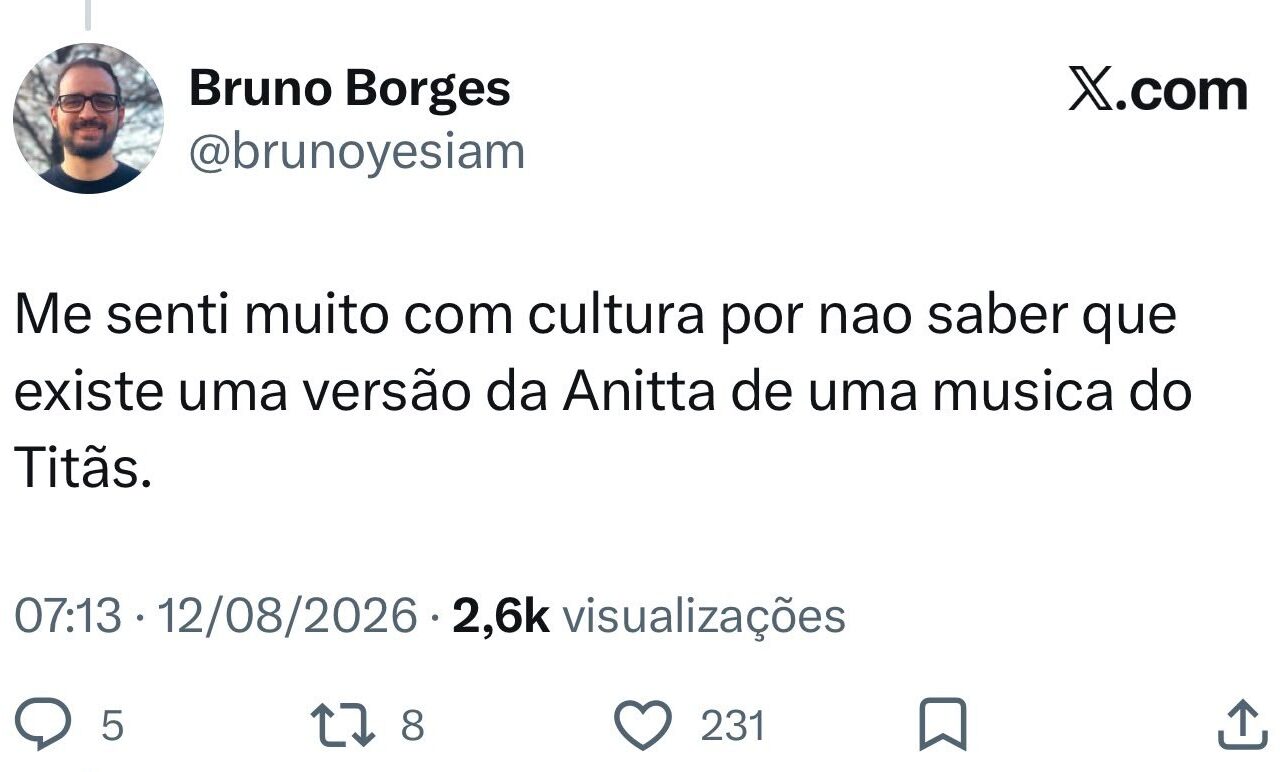 Um jovem pode não conhecer 'Bichos Escrotos' dos Titãs? Cover de Anitta gerou debate na internet
